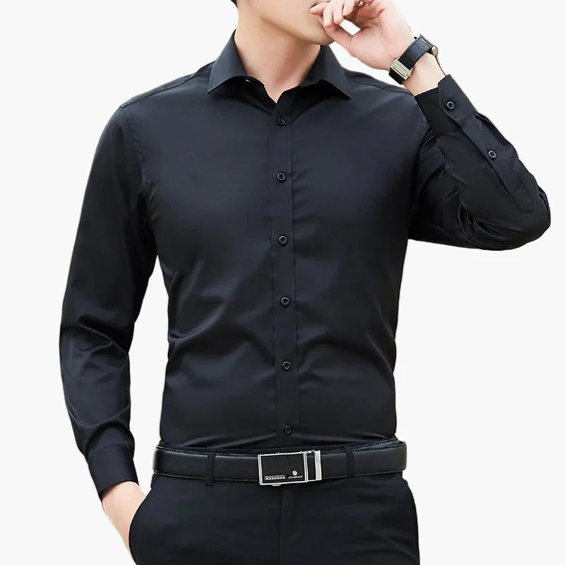 Herren Business Hemd – Elegantes, langärmliges Slim Fit Freizeithemd für Büro & Alltag