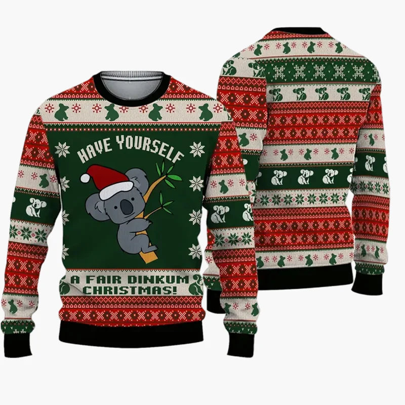 Herren Weihnachts-Pullover Christmas Bros Ugly Christmas Sweater Party