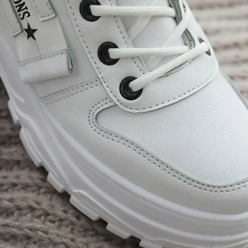 Damen Winter Sneaker Boots – Modische High-Top Schuhe mit Warmfutter für Alltag und Outdoor