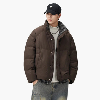 Herren Oversize Pufferjacke im Streetwear-Style – Lässige Übergangsjacke für Alltag & Freizeit