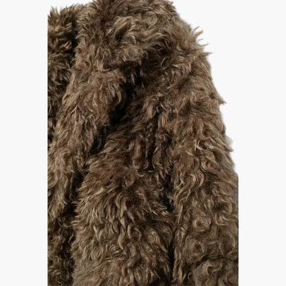 Damen Trendige Oversize-Pelzjacke für stilvolle Winterlooks