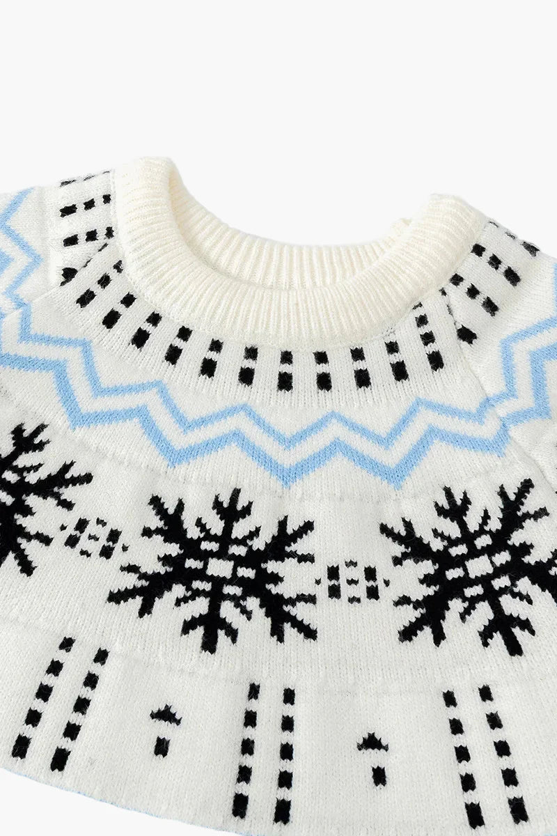 Damen Winter Pullover mit Schneeflocken-Muster – Modischer Strickpullover für kalte Tage