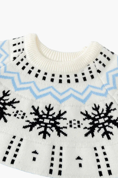 Damen Winter Pullover mit Schneeflocken-Muster – Modischer Strickpullover für kalte Tage