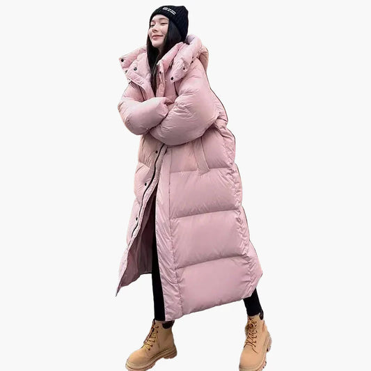 Damen Winter Steppmantel mit Kapuze – Langer Puffer für Alltag & Outdoor