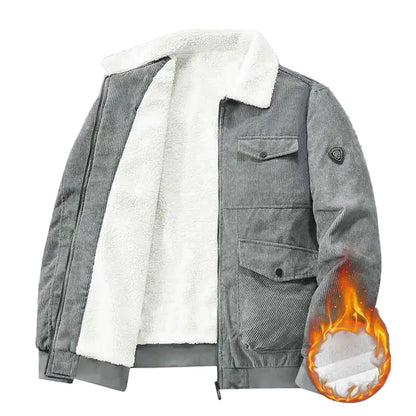 Herren Winterjacke mit Teddyfutter – Retro Stil für Alltag, Freizeit & Outdoor