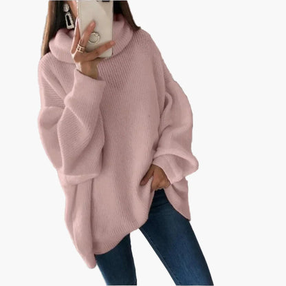 Damen Oversize Rollkragen Pullover – Lässiger Stil für Herbst und Winter
