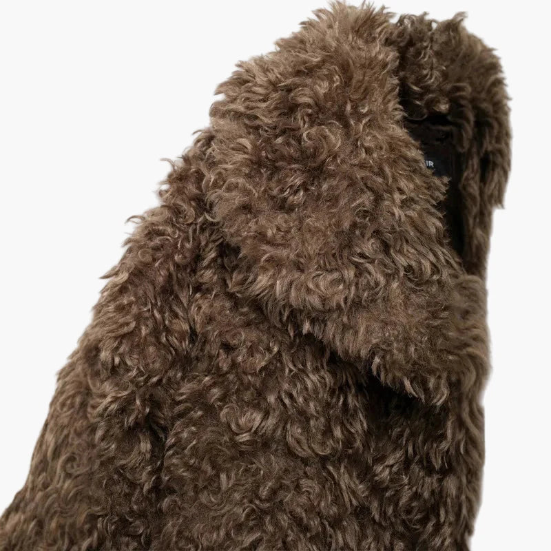 Damen Trendige Oversize-Pelzjacke für stilvolle Winterlooks