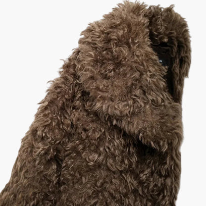 Damen Trendige Oversize-Pelzjacke für stilvolle Winterlooks