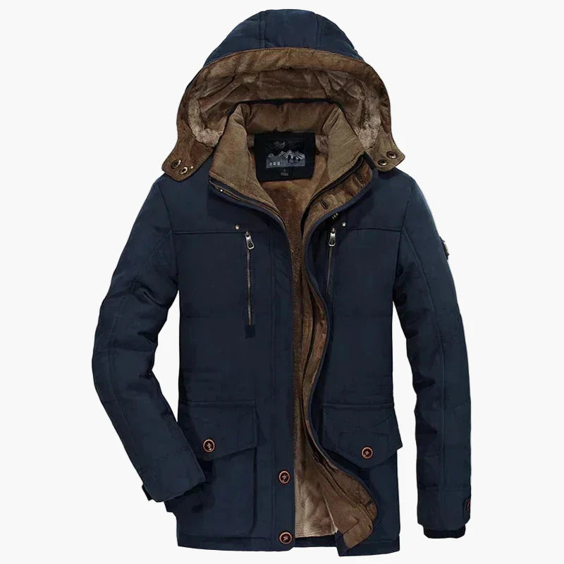 Herren Winter Outdoor Parka – Warme Freizeitjacke mit Kapuze für kalte Tage