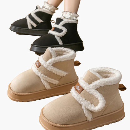 Damen Winter Hausschuhe Warmes Plüsch Design, Bequeme Rutschfeste Pantoffeln für Zuhause