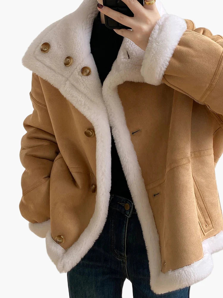 Damen Vintage Winterjacke im Oversize-Stil für lässige Outfits