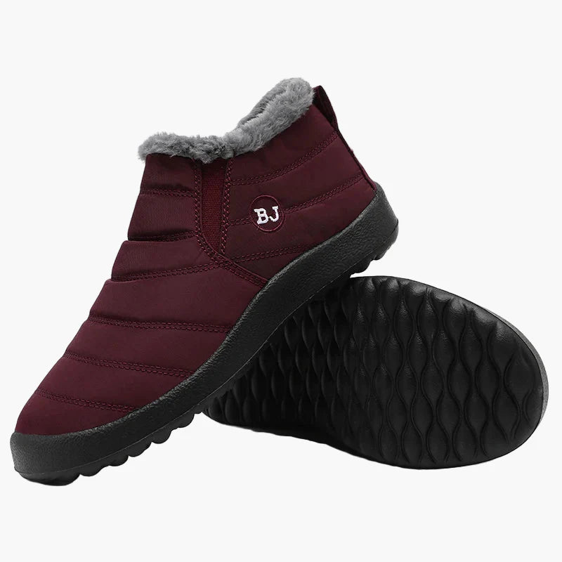 Damen Winter Stiefeletten Komfort Warm Gefüttert Outdoor Slip-On Schuhe