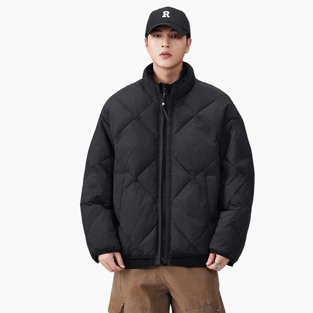 Herren Steppjacke im Oversized-Look für Alltag und Freizeit