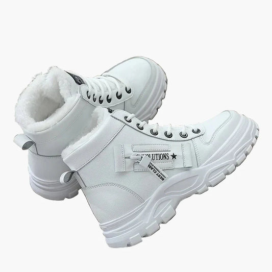 Damen Winter Sneaker Boots – Modische High-Top Schuhe mit Warmfutter für Alltag und Outdoor