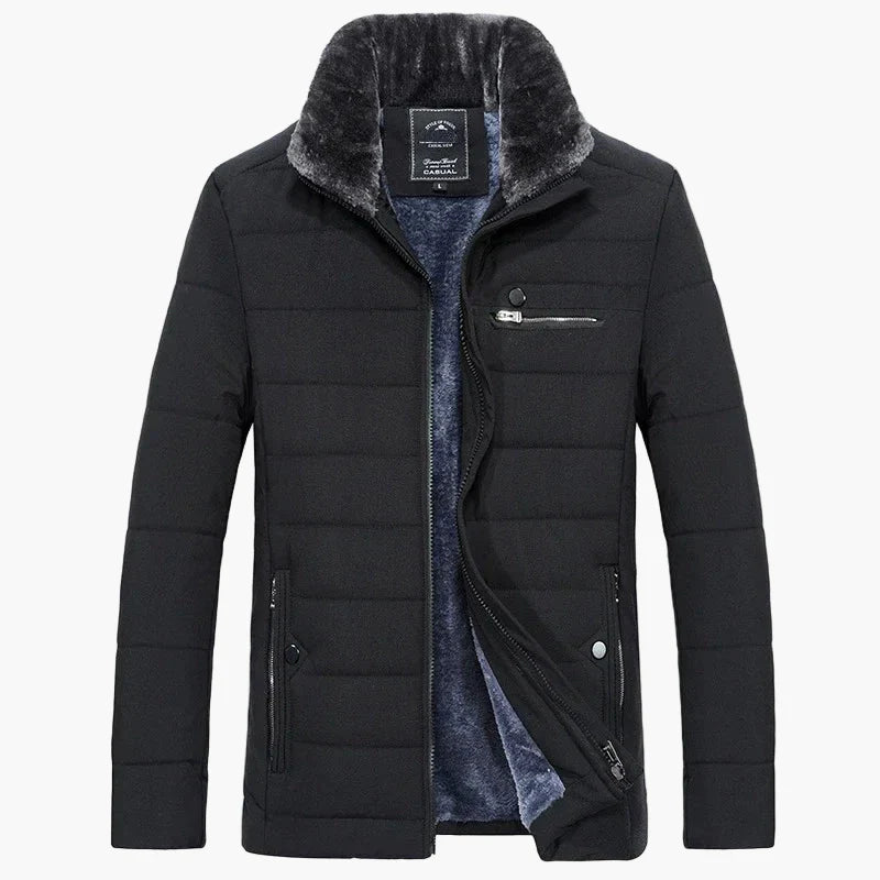 Herren Winterjacke Modern Casual mit Stehkragen – Stilvolle warme Übergangsjacke für Alltag & Freizeit