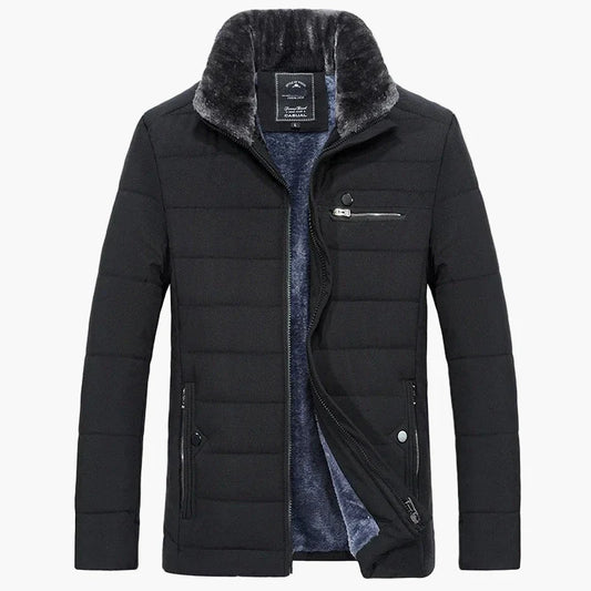 Herren Winterjacke Modern Casual mit Stehkragen – Stilvolle warme Übergangsjacke für Alltag & Freizeit