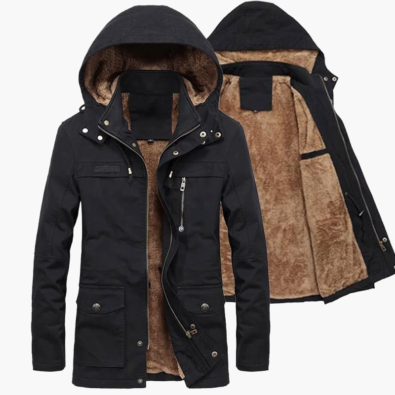 Herren Winter Parka mit Kapuze – Modischer Outdoor Mantel für kalte Tage