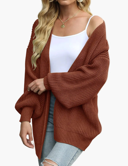Damen Strick-Cardigan im lässigen Oversize-Stil – Perfekt für Alltag und Freizeit