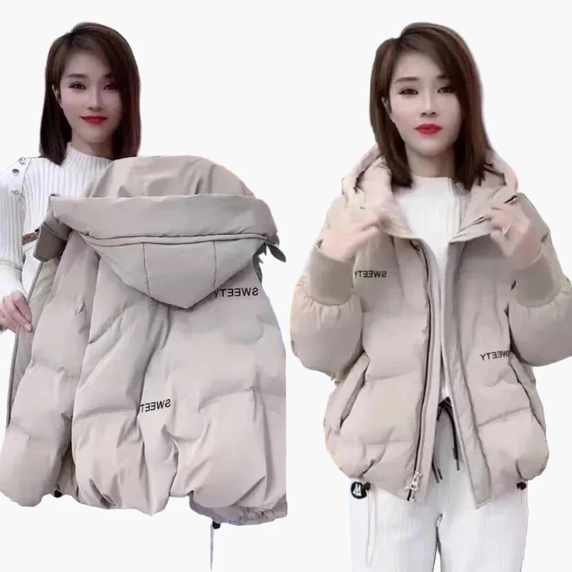 Damen Winter Steppjacke mit Kapuze – Modisch, Warm & Alltagstauglich