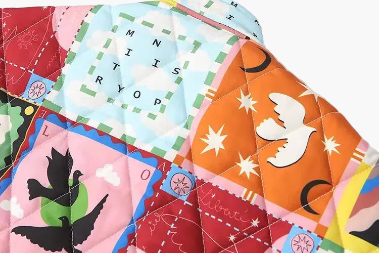 Unisex Patchwork Bomberjacke im Retro-Stil – Modische Freizeitjacke für Herbst & Winter