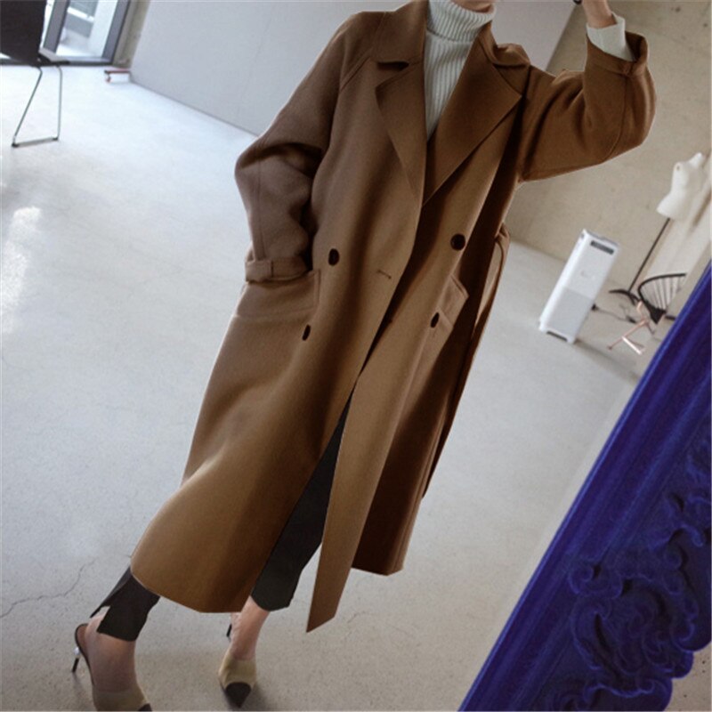 Damen Eleganter Langer Mantel – Klassischer Wintermantel für stilvolle Outfits
