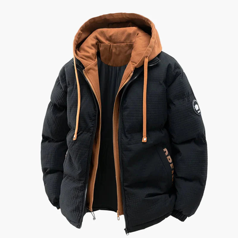 Herren Winter Steppjacke mit Kapuze – Urbaner Casual Stil für kalte Tage