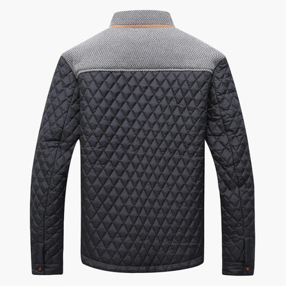 Herren Steppjacke Casual Bomber Übergangsjacke mit Karofutter – Modische Freizeitjacke für Alltag & Büro