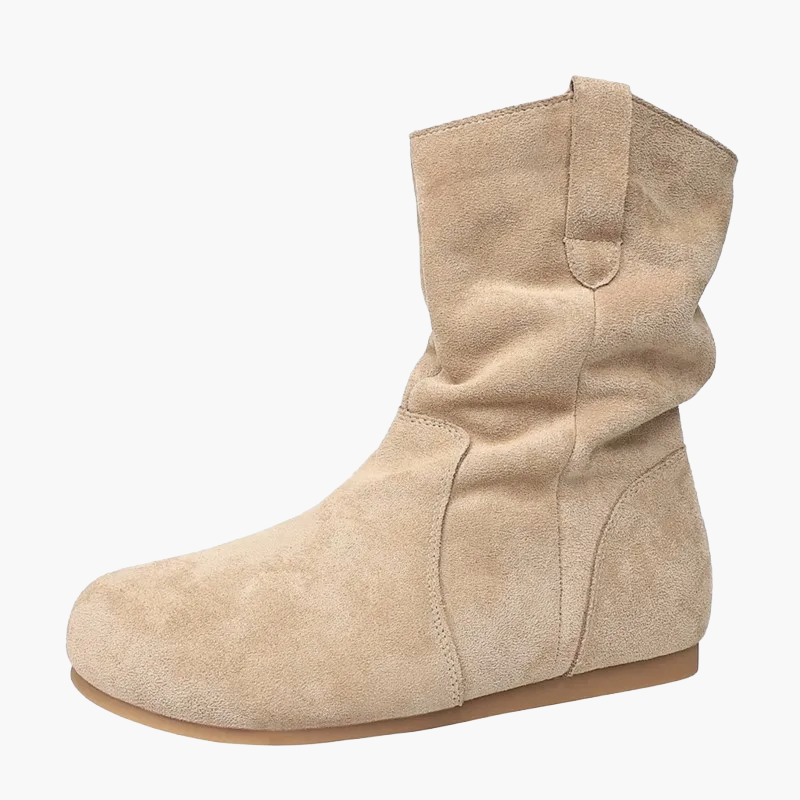 Damen Freizeit Stiefeletten Schlupfstiefel Vintage Look Komfort