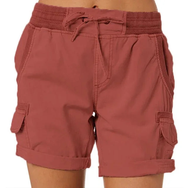Esme – Damen Cargo-Shorts aus Baumwolle und Leinen
