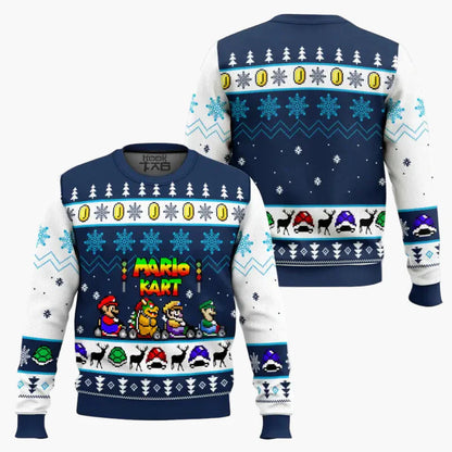 Unisex Retro Gamer Ugly Christmas Sweater – Pixel-Design inspiriert von Videospiel-Klassikern