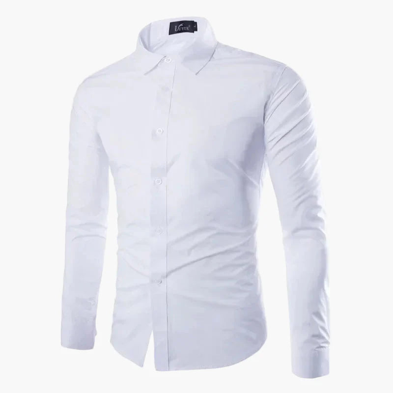 Herren Business Freizeit Hemd Slim Fit Modern Langarmshirt – Eleganter Stil für Büro und Alltag