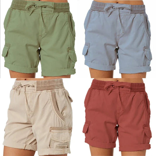 Esme – Damen Cargo-Shorts aus Baumwolle und Leinen