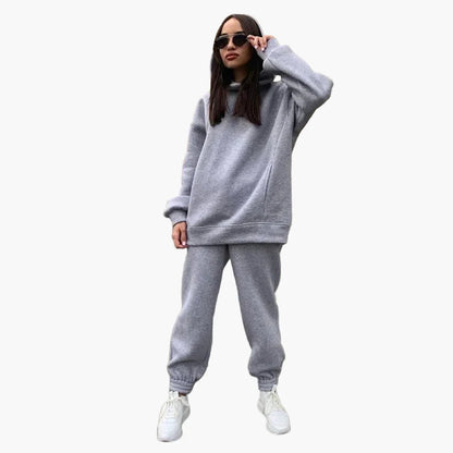 Damen Oversize Freizeit Jogginganzug Set – Hoodie & Jogginghose, Lässig & Bequem für Alltag und Sport