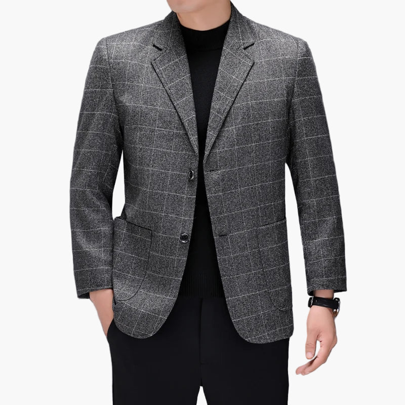 Herren Business Casual Kariertes Sakko – Modernes Freizeit- und Büro-Outfit