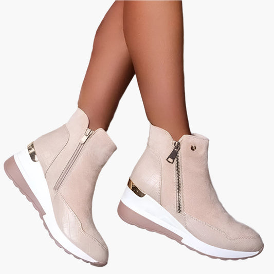 Damen Orthopädische Winterstiefeletten mit Keilabsatz – Modische und Bequeme Alltagsschuhe für den Winter
