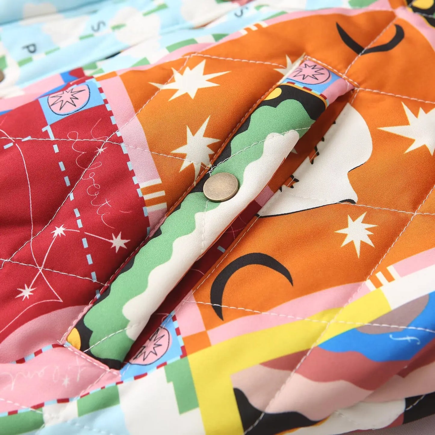 Unisex Patchwork Bomberjacke im Retro-Stil – Modische Freizeitjacke für Herbst & Winter