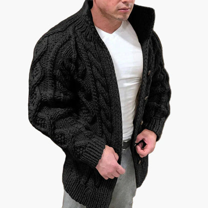 Herren Strickjacke im Zopfmuster – Modischer Freizeit- und Winterlook