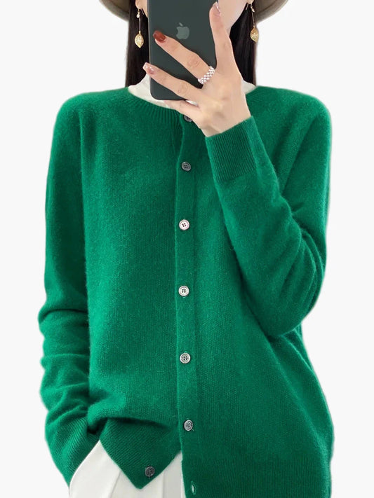 Damen Strickjacke Klassisch Elegant – Cardigan für Alltag und Büro