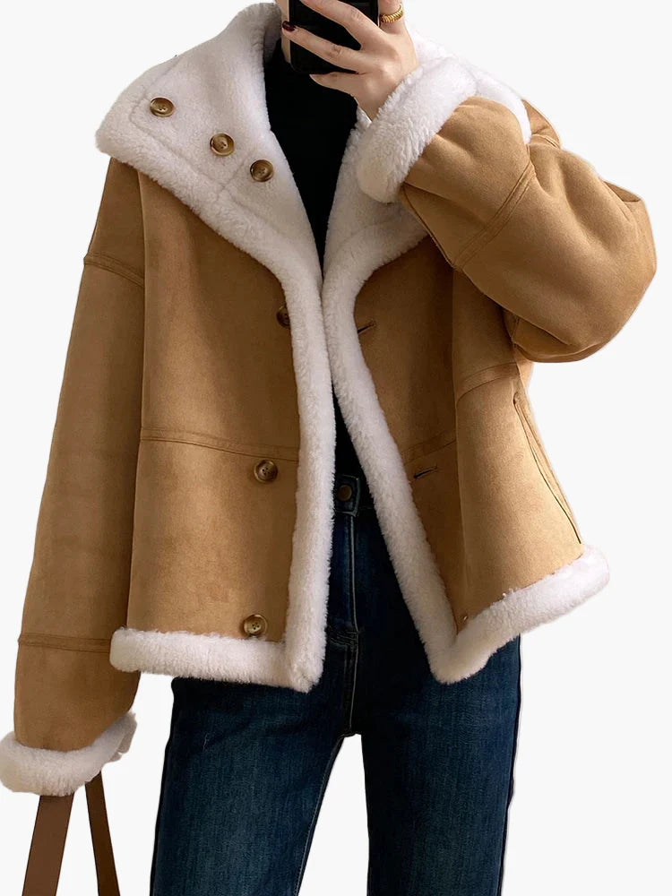 Damen Vintage Winterjacke im Oversize-Stil für lässige Outfits