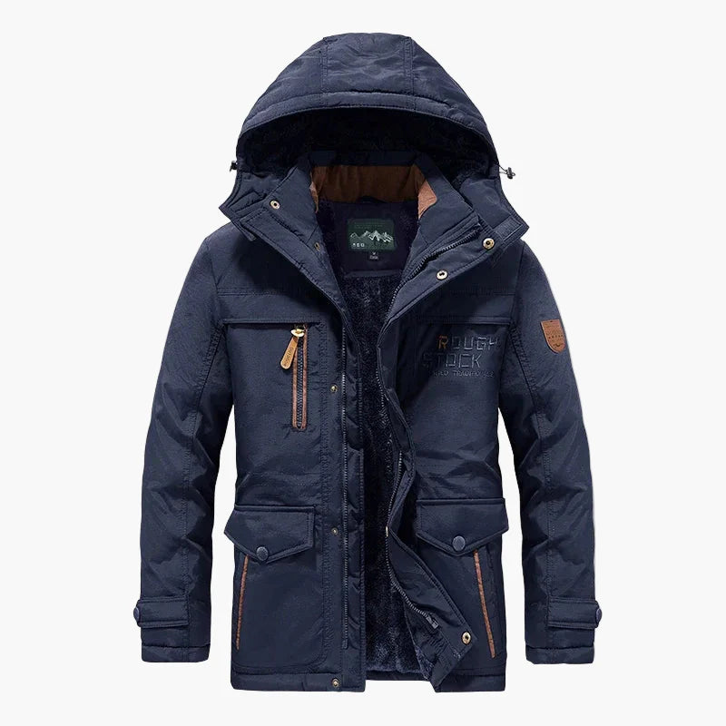 Herren Winterjacke Outdoor Parka mit Kapuze – Warm Gefütterte Freizeitjacke für kalte Tage