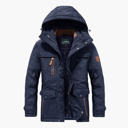 Herren Winterjacke Outdoor Parka mit Kapuze – Warm Gefütterte Freizeitjacke für kalte Tage