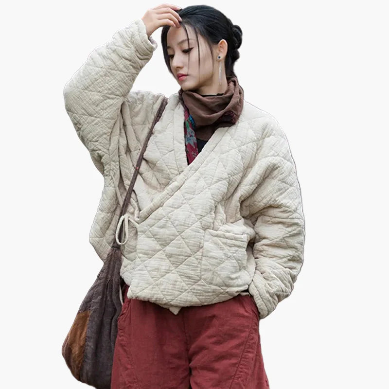 Damen Kimono-Jacke im Vintage-Stil – Bequeme Übergangsjacke für Alltag und Freizeit