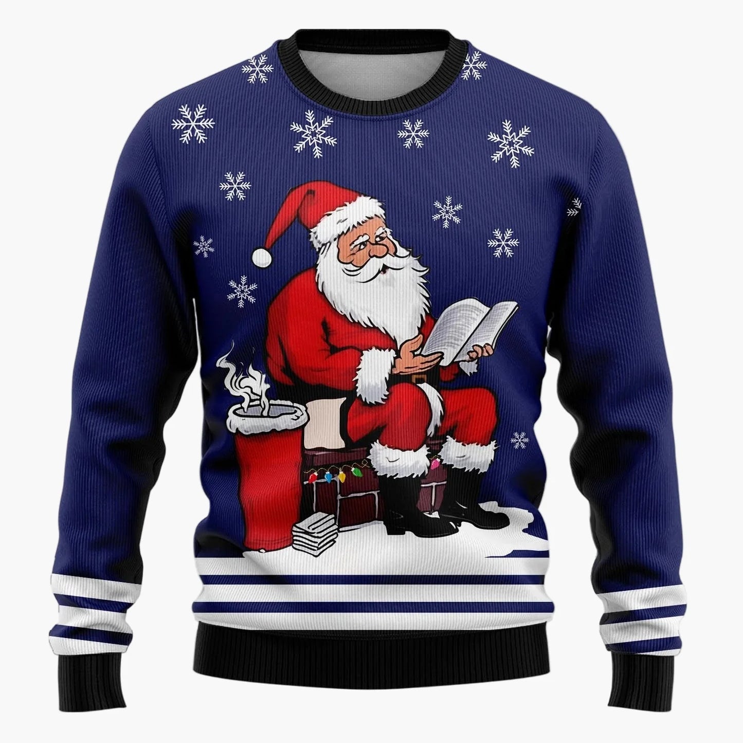 Herren Ugly Christmas Sweater mit witzigem Santa Claus Motiv – Lustiger Weihnachtspullover für Festtage & Partys