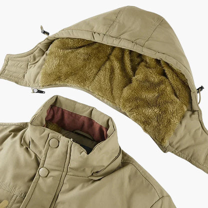 Herren Winterjacke Outdoor Parka mit Kapuze – Warm Gefütterte Freizeitjacke für kalte Tage