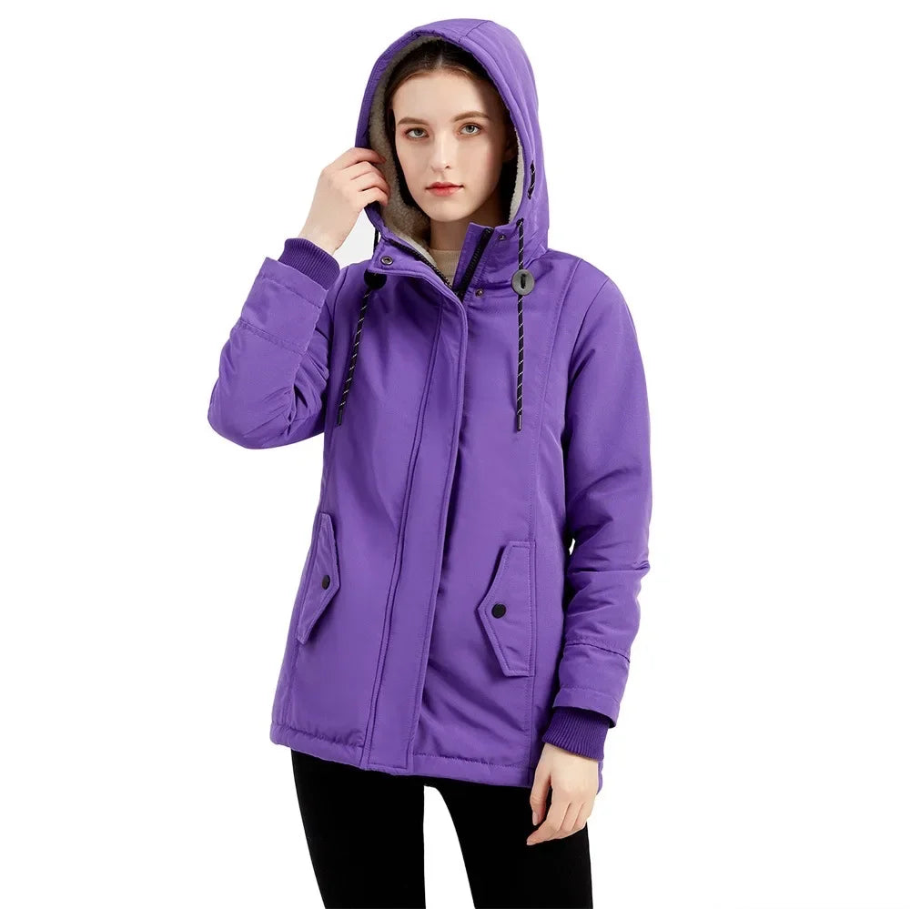 Damen Winterjacke mit Kapuze – Taillierter Parka für Alltag & Outdoor