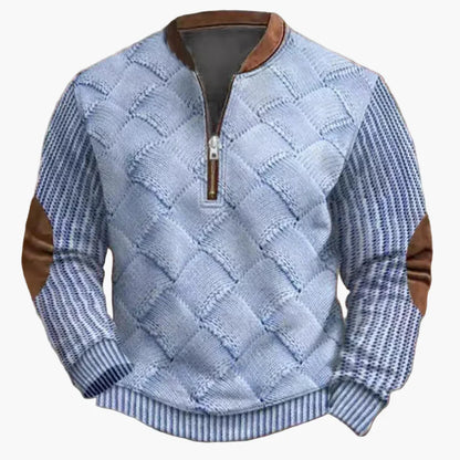 Herren Pullover mit halbem Reißverschluss – Stilvolles Strickdesign für Herbst und Winter