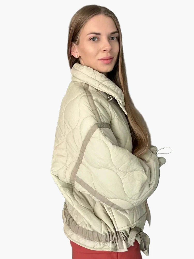 Damen Steppjacke Casual Übergangsjacke mit modernem Design für Alltag und Freizeit