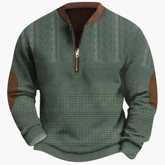 Herren Pullover mit halbem Reißverschluss – Stilvolles Strickdesign für Herbst und Winter