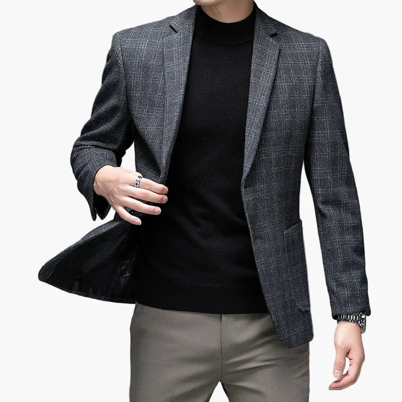 Herren Business Freizeit Sakko Slim Fit – Eleganter Blazer für Büro und Alltag