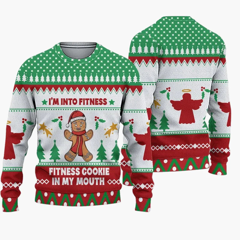 Herren Ugly Christmas Sweater – Lustiger Party-Pullover mit Spruch und Motiv, ideal für Weihnachten